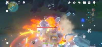 Elemental Skill + Dragon Strike combo