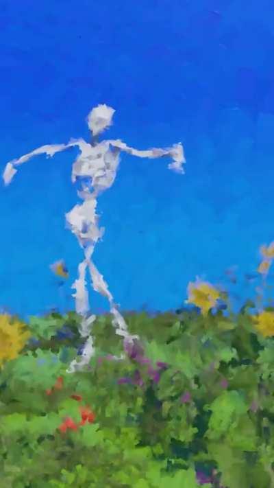 I made a painting animation experiment :) Over 400 frames!