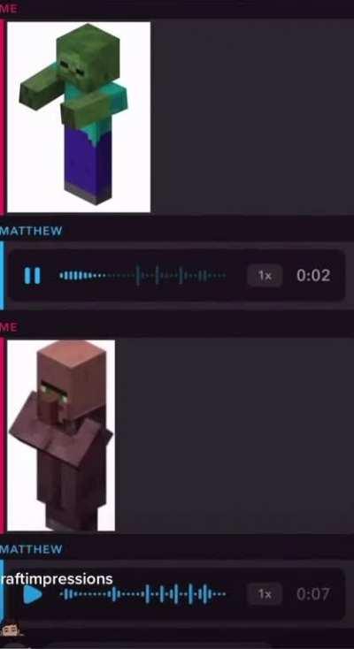 Asked my friend to do mobs impressions…