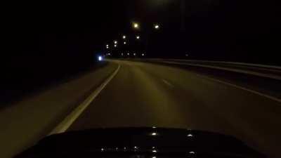 Guy eats baguette while his friend floors it from police in a V8 Audi RS4