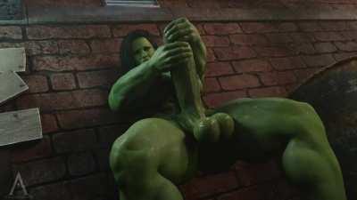 Futa She-Hulk (Amazonium) [Marvel]