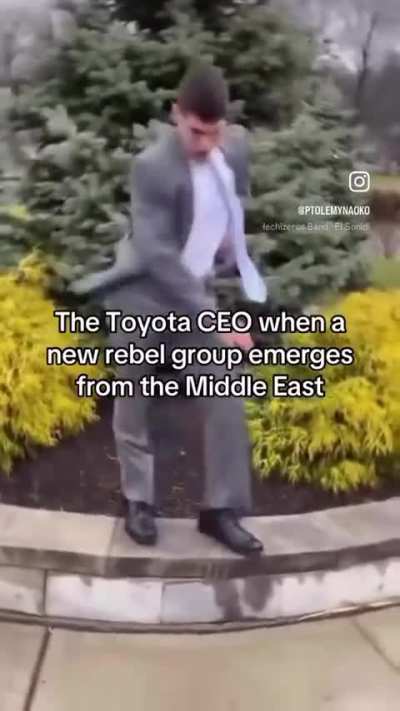 I’m sure all the Toyotas are used for peaceful purposes…