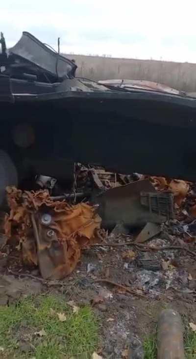 Ru pov Polish tank T72-M1 of the Armed Forces of Ukraine destroyed Kherson direction.