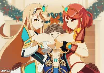 Sexy Pyra and Mythra gif