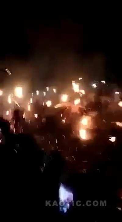 Footage of medieval peasants brawling.