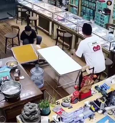 Just two friends having a laugh