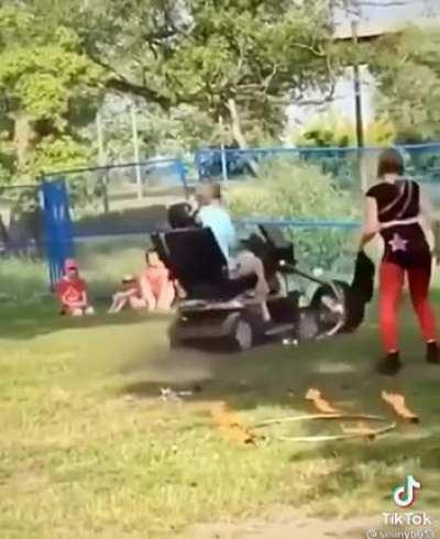 Like a bat out of hell!