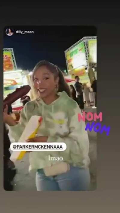 Parker McKenna Posey opens wide 😜