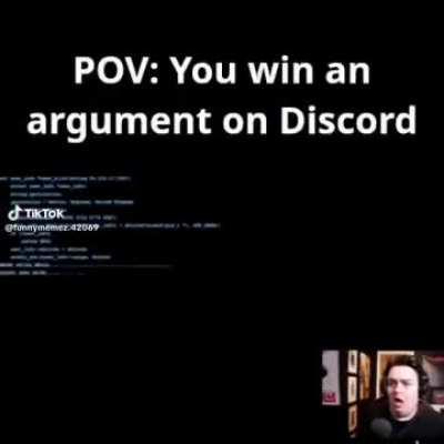You win an argument on Discord 