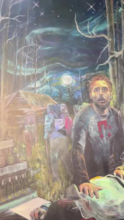 Close up vid of painting for The Ritual (2017) I made. One of my favourite films!