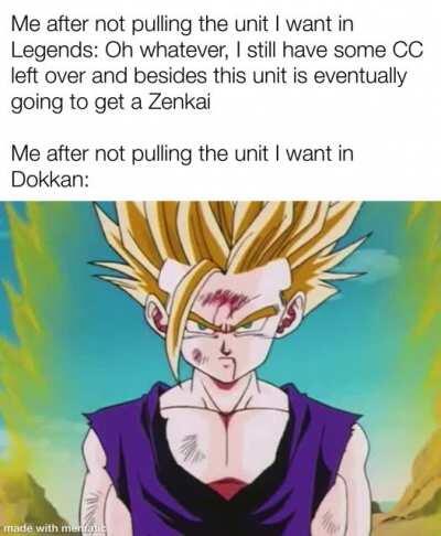 The big difference between Legends and Dokkan