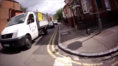 British cyclist and driver road rage