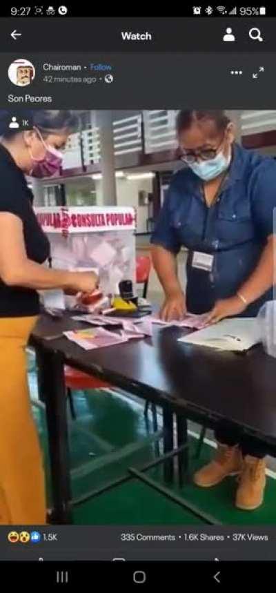 Al parecer en esta casilla fakearon los resultados de la consulta popular 2021. Me pregunto ¿Cuántas casillas más hicieron esto?