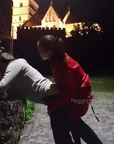 Fucking dirty slut in old city center 😁🍆💦