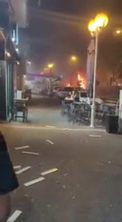 Idiot laughing while siren warns of incoming rockets (Israel this week)