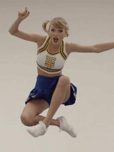 Taylor's brief stint as a cheerleader