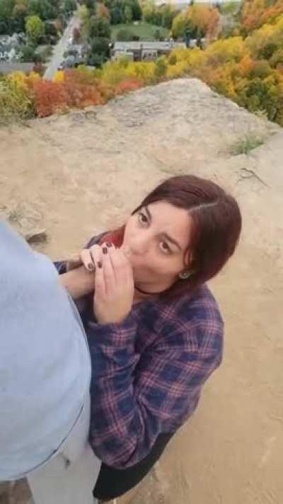 The view was to nice I just had to get my cock drained there [OC]