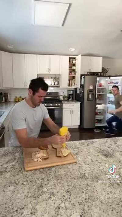 Two guys being dudes.