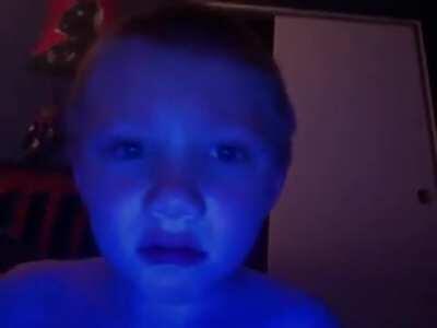 scientist turns blue and frickin dies