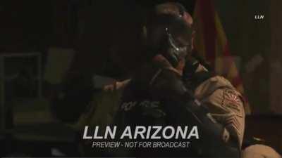 Police deploy tear gas after abortion rights activists try break into Arizona state senate while lawmakers are inside - Phoenix, Arizona 24th June