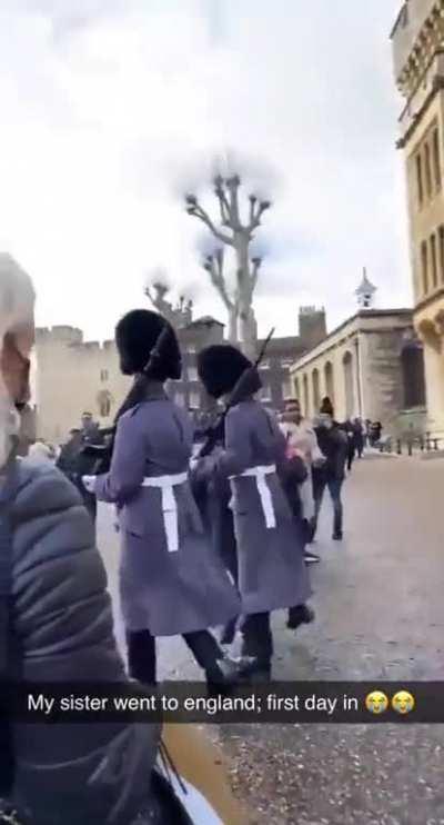 WCGW standing infront of royal guards