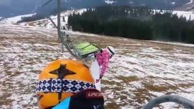 Taking the stepdaughter to the slopes for “bonding time” maybe wasn’t he best idea after all.