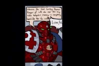 Conversation between tech marine and dreadnaught