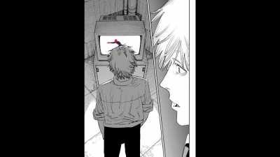 Denji watches some Spider-Man on TV