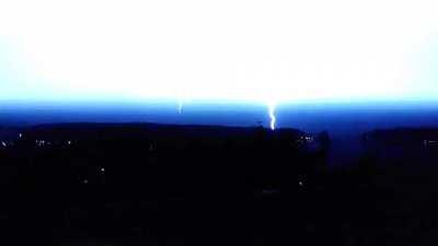 Lightning Montage from Downtown (slo mo)