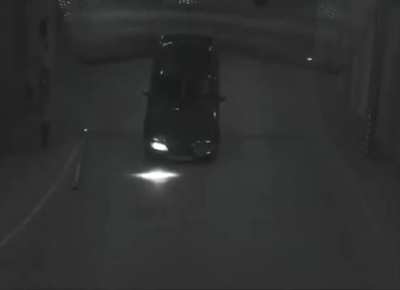 Car crashes into parking gate and overturns in Iceland