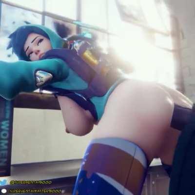 Tracer standing doggystyle ( SuperHentaiMaster9000 )[overwatch]