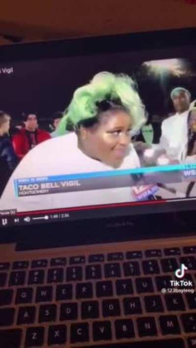 Taco Bell Vigil after Taco Bell burns down in small town