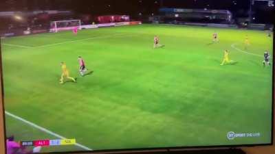 Crunching tackle in the Altrincham vs Solihull Moors game!!!