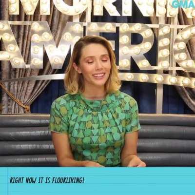 Lizzie answers fan questions backstage at GMA