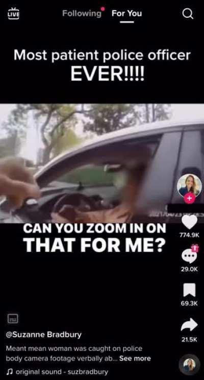 Entitled racist Karen gets pulled over for trying to record police while driving