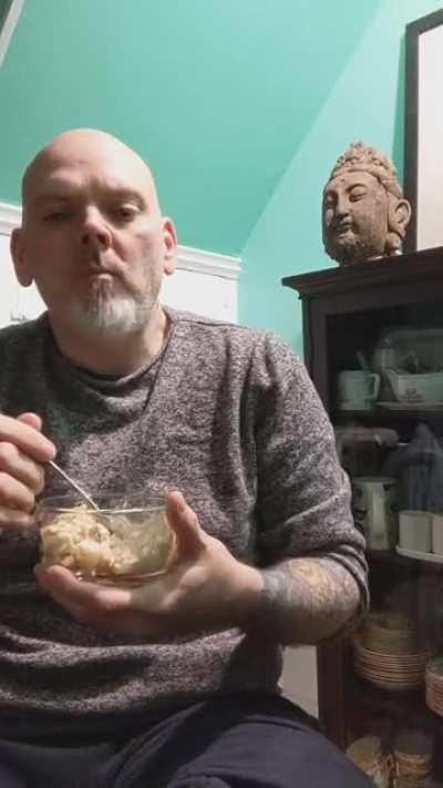 Eating potato salad in October