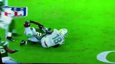 [Highlight] Marcus Maye with one of the wildest interceptions you'll ever see