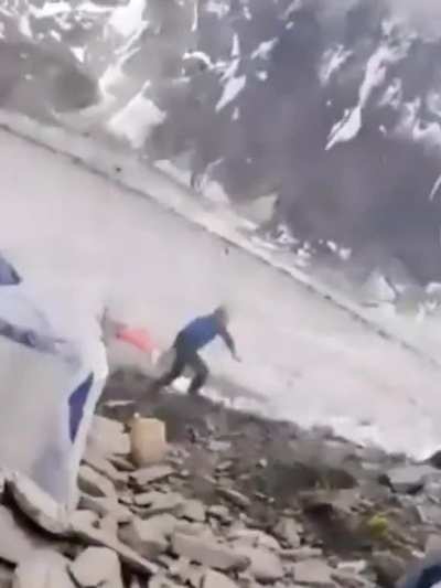 Rock Epically Maneuvers Human