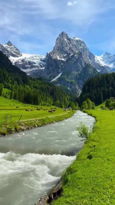 Stunning view at Rosenlaui in Switzerland