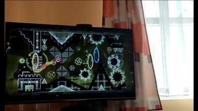 my cat is going for her new hardest wish her luck 👍