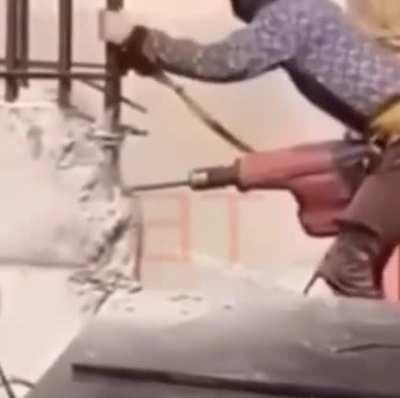 He fucked that wall good.