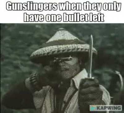 As long as you have ammo in your gun (or crossbow) you can do this 3 times every turn. It’s a dumb idea but you could do it