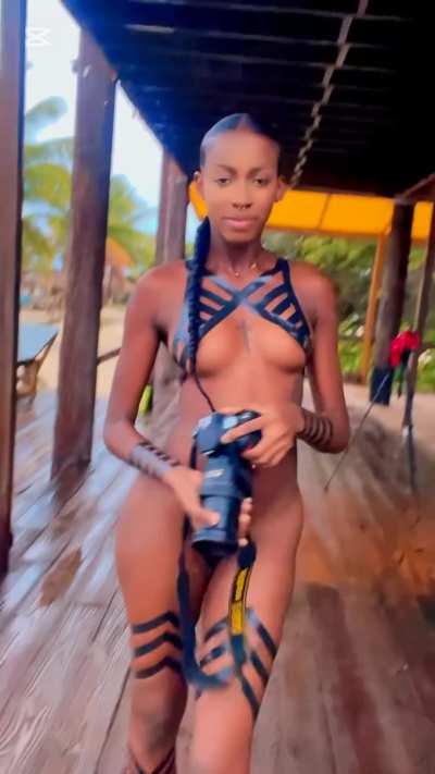 Black tape bikini @timeka._.adon 🎥ilydphotography