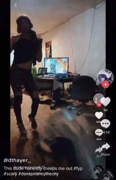 Sabrina Prater on tiktok. Creepiest part is the videos showing what looks like people being held captive on a computer screen were deleted from the account.