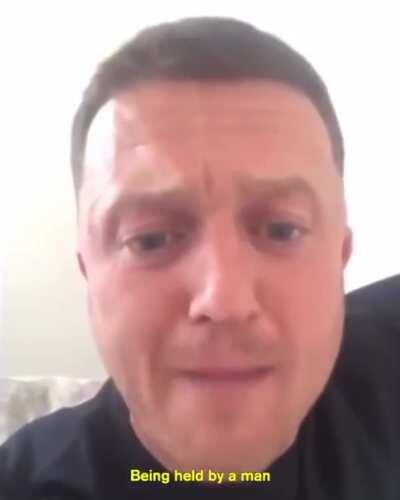 Tiny Tommy Robinson goes for a train ride