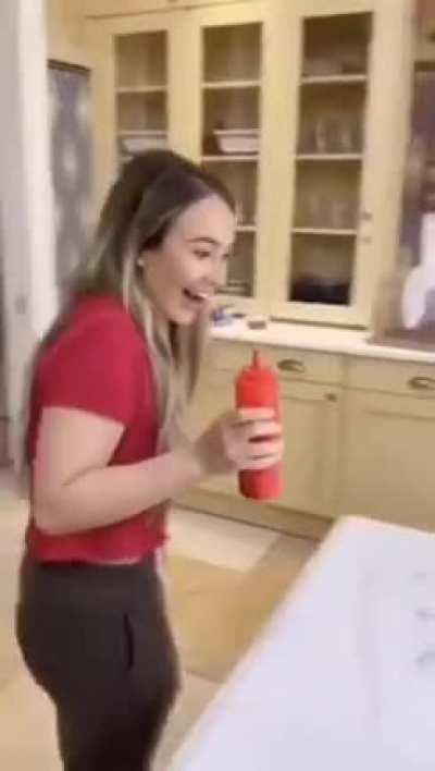 This prank was definitely not staged, but what kinda sandwich only has a slice of bread, and some ketchup...