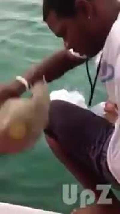 Woman tries to swim in her wedding dress & nearly drowns