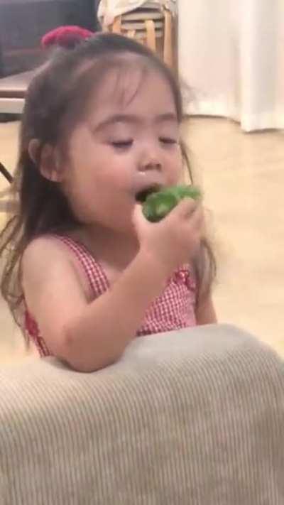 When you keep telling your kids that veggies are delicious.