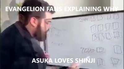 Evangelion Fans explaining why Asuka loves Shinji