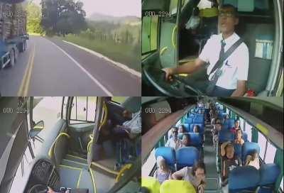 Heroic bus driver saves the day